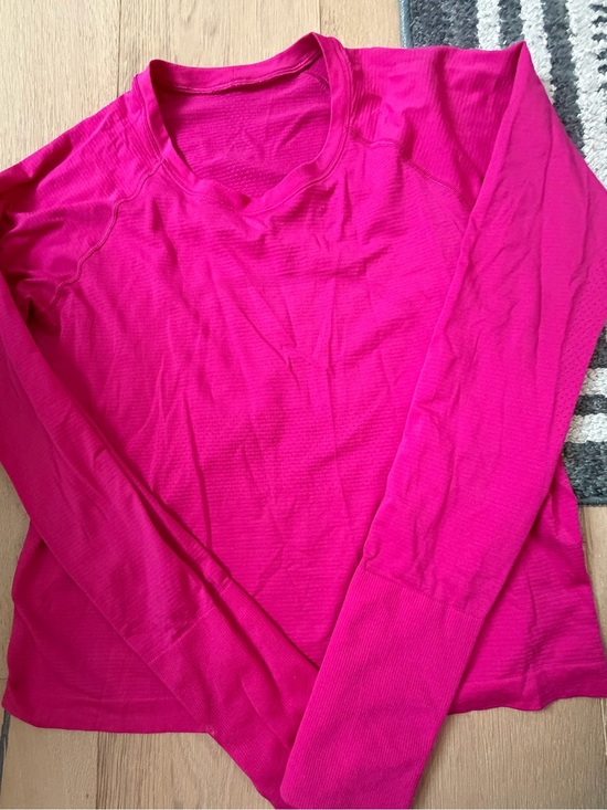 lululemon athletica Tops - lululemon athletica Long Sleeve Tee - Bright Fuchsia Pink